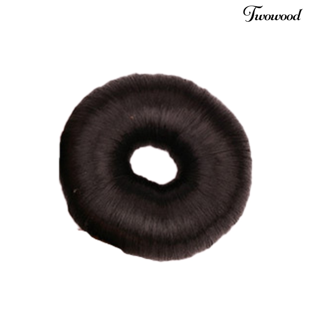 Twowood Hair Ring Bagus Elastis Gaya Rambut Memperbaiki Resin Wig Rambut Donat Untuk Wanita