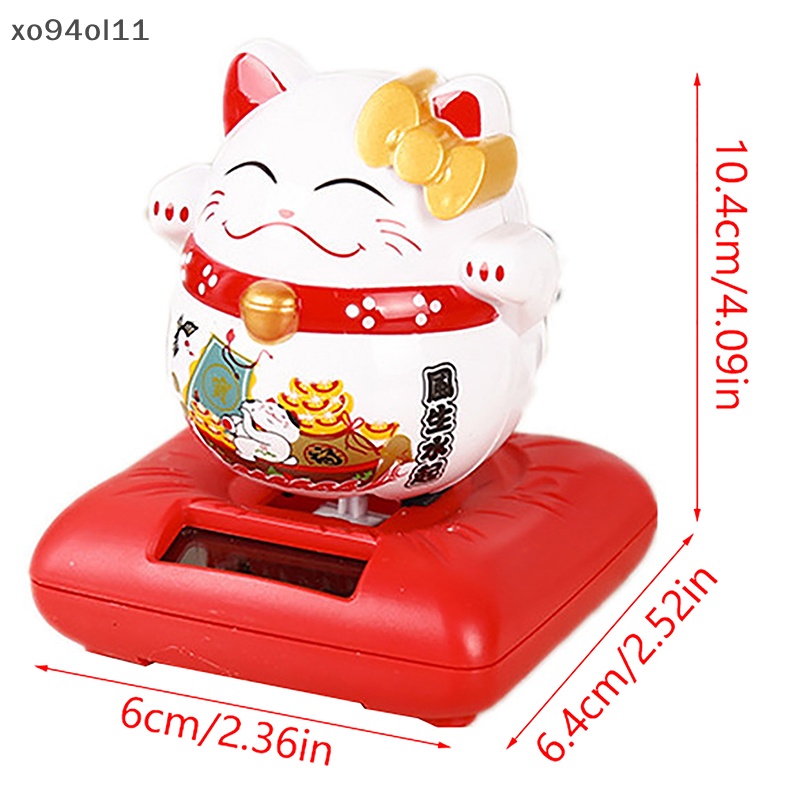 Xo Ornamen Dashboard Mobil Solar Powered Dancing Anime Luck Kucing Berayun Figurine OL