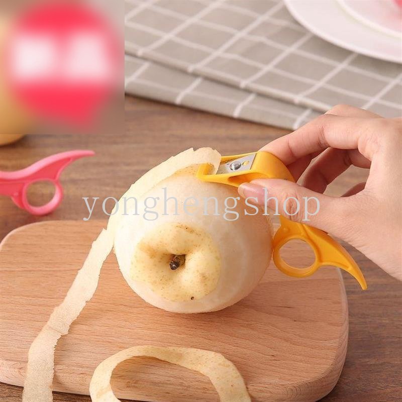 Kreatif 2in1 Buah Apel Peeler Orange Cutter Stainless Steel Peeler Ring Portable Manual Alat Kupas Pengupas Kulit Kentang Sayur Rotary Planer Kitche Perlengkapan