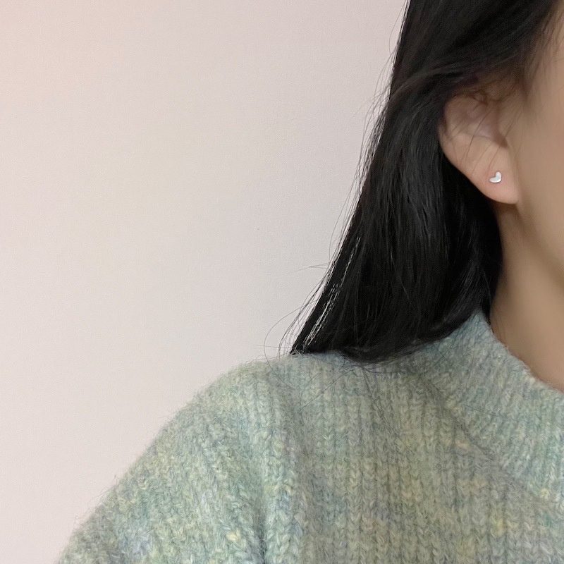 Yeezii Anting Sekrup Perak Sederhana Untuk Wanita Hypoallergenic Fashion Hati Bintang Bunga Stud Earring Jewerly Aksesoris