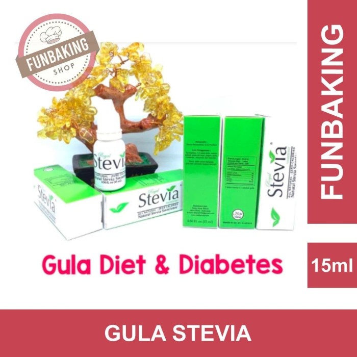 

[New Arrival] FunBaking - STEVIA Truly Sweetener 15ml - Gula cair, ZERO kalori