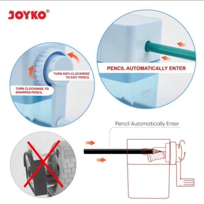 JOYKO A-156 Serutan Putar / Rautan Pensil  - Sharpener Anti Slip A156