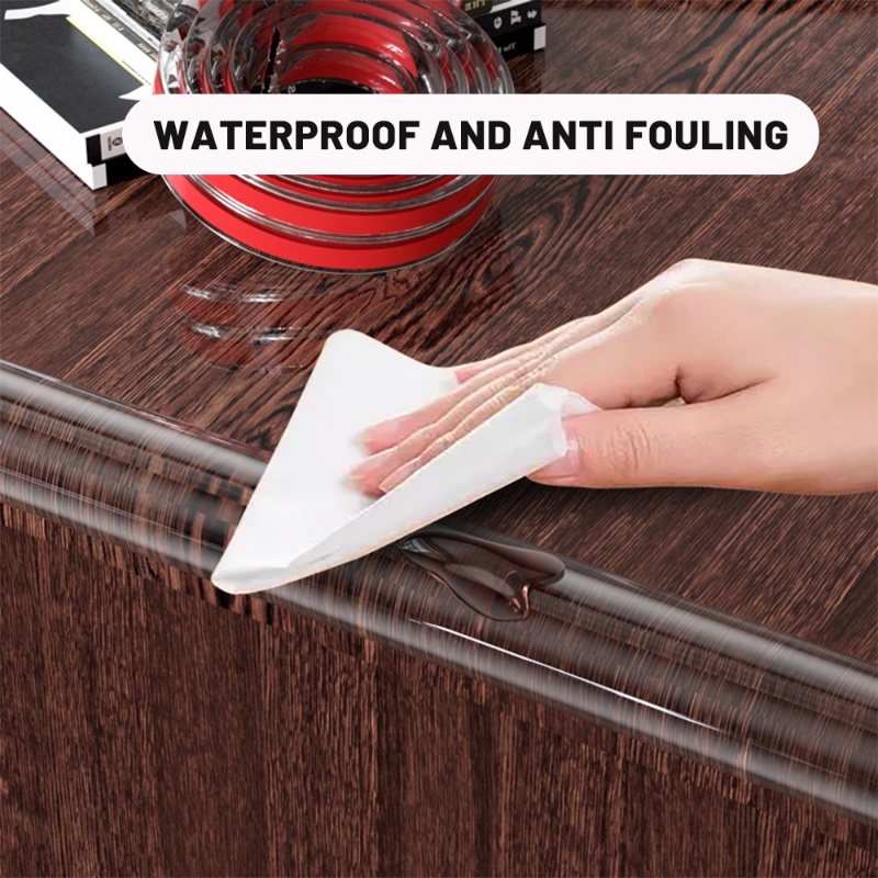 Strip Anti Tabrak PVC Elastis Transparan Lembut/ Tahan Lama Berbentuk W Waterproof Pelindung Sudut Furniture Guard Perlengkapan Pengaman Anak