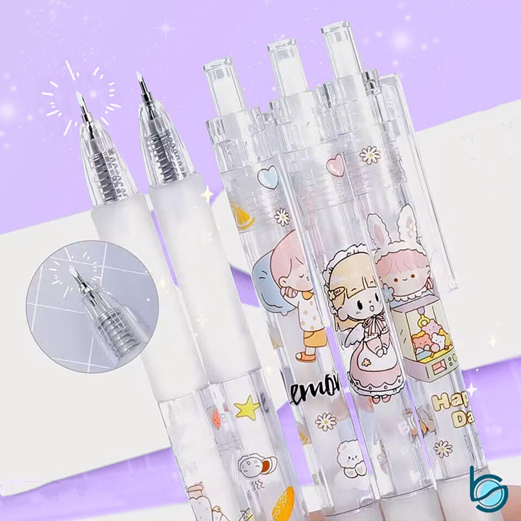 

Pisau Pulpen DIY/Pen Cutter lucu cute white doodle pulpen pisau ukir creative knife DIY - Best Stationary