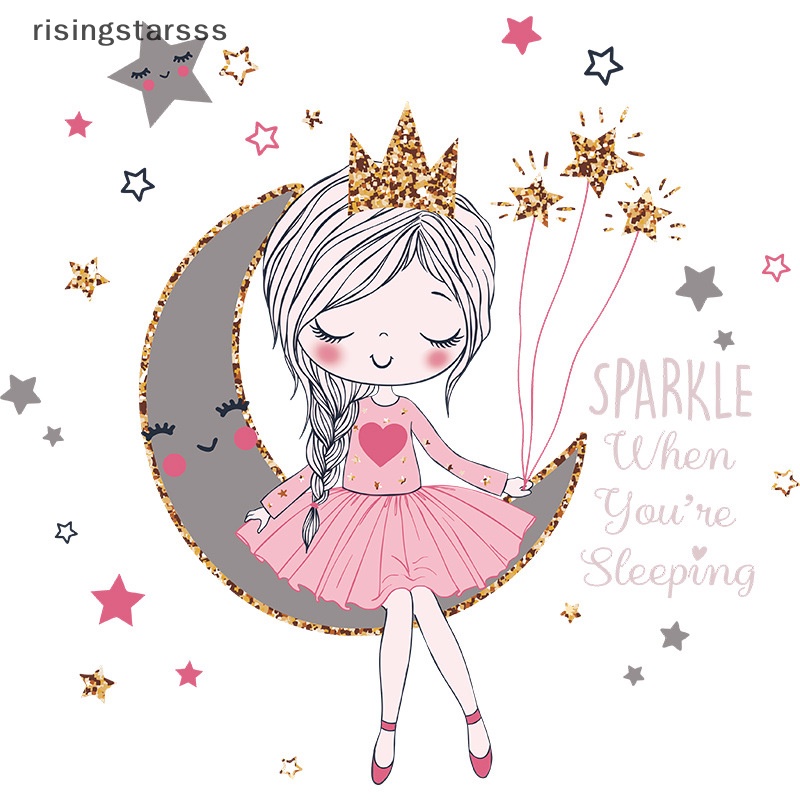 Rsid Span-new Princess on the moon wall er Dekorasi Kamar Anak Perempuan Kartun Cantik ers Jelly