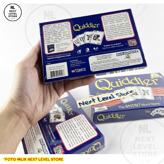 Quiddler Board Game - for the Fun of Words Family Card Games Edukasi
