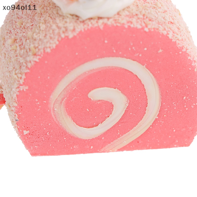 Xo Krim Simulasi Swiss Roll Buah Buatan Kue Manusia Hidup Palsu Miniatur Makanan OL