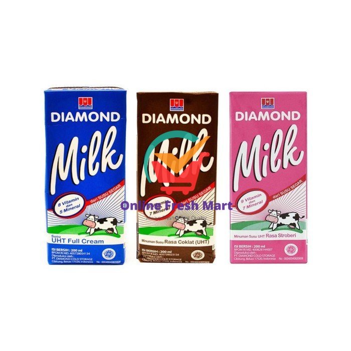 

Diamond Susu UHT [200 ml] - Coklat - Online Fresh Mart Denpasar
