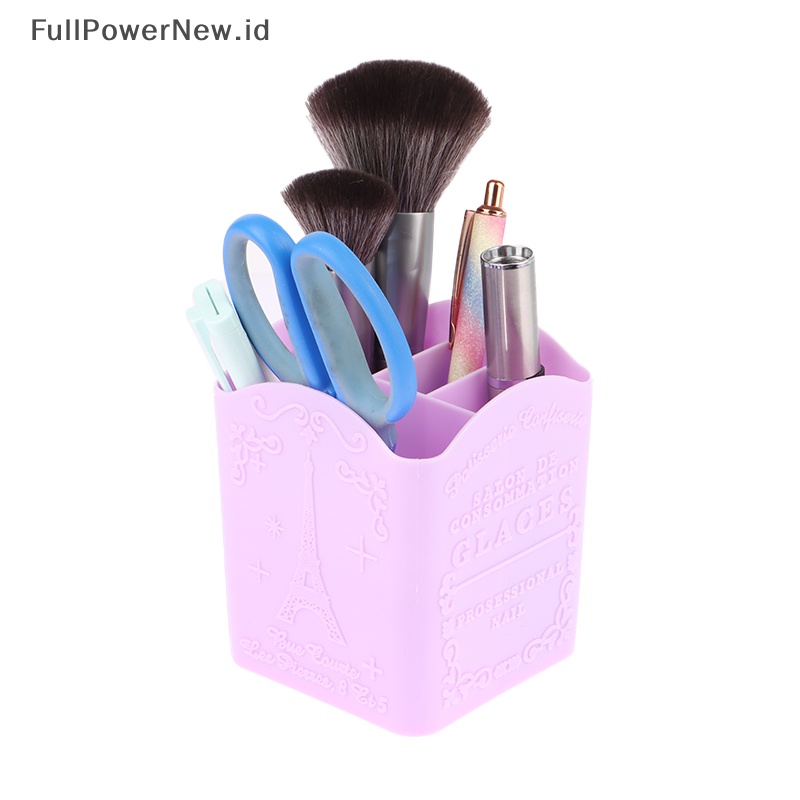 Power 4Cells Kotak Penyimpanan Nail Art Container Case Organizer Kuas Makeup Kuteks ID