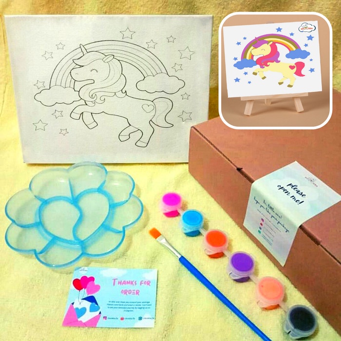 

Canvas Painting Kit For Kids - Paket Melukis Kanvas Untuk Anak - Mobil