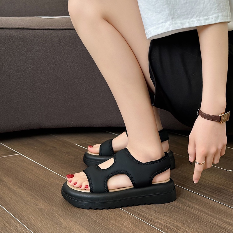 COD POS 891 Sandal Tali Platfrom Wedges Velcro Straps Wanita Premium