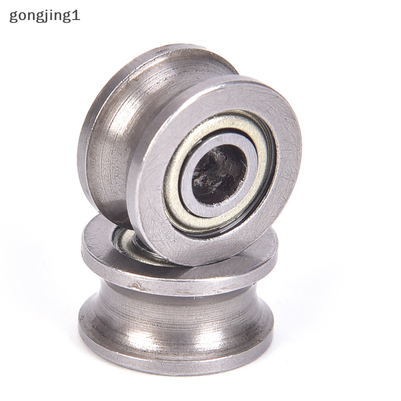 Ggg 10pcs U624ZZ U groove ball bearing guide pulley Untuk Rel track linear 4*13*7mm ID