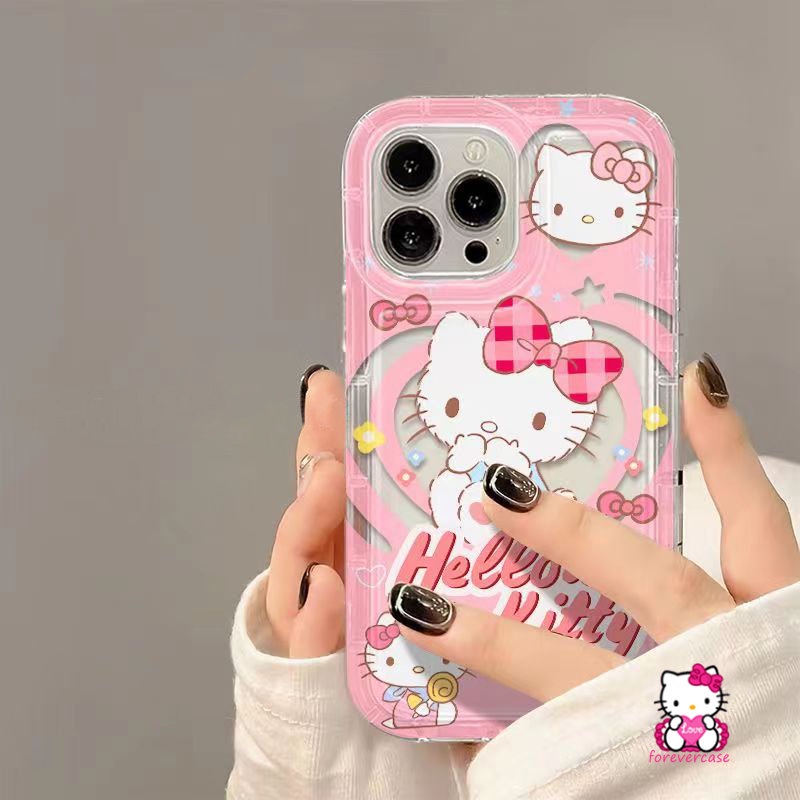 Fashion Kartun Indah Hello Kitty Doodle Shockproof Airbag Case Kompatibel Untuk IPhone 7Plus XR XS X Max11 12 14 13 Pro Max7 6 8 6S Plus Cinta Lucu Hati Kuromi Phone Soft Case