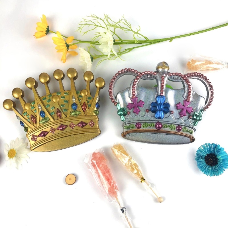 Siy Stereo Lucu Hiasan Dinding Silikon Cetakan Valentines Mahkota Dekorasi Cetakan DIY Desktop Ornamen Liontin Epoxy Resin Cetakan