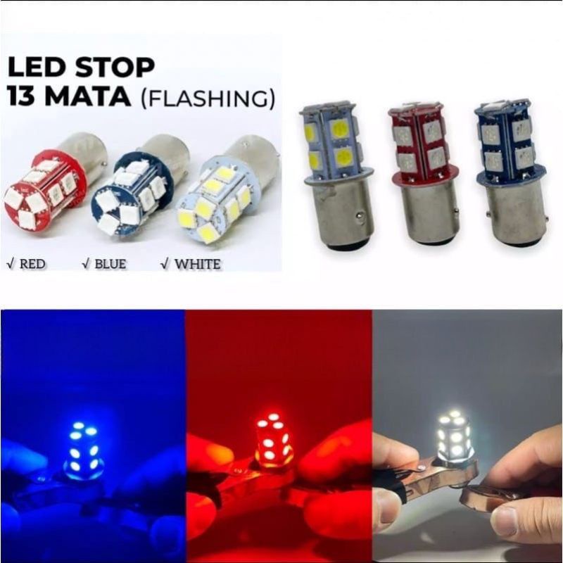 LAMPU STOP LED MODEL JAGUNG 13 MATA FLASHING KEDIP
