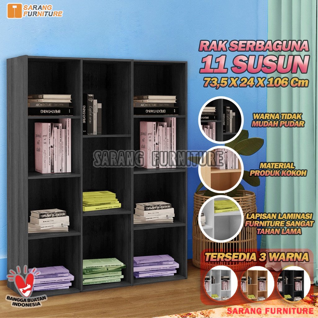 RAK BUKU 11 SUSUN SERBAGUNA RAK BUKU 7 SUSUN RAK BUKU MODERN MINIMALIS RSG 7 SUSUN RSG 11 SUSUN