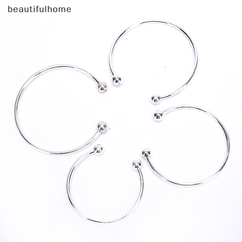 {beautifulhome} Fashion Gelang Perak Wanita Dasar Bangle DIY Pembukaan Rantai Telanjang Membuat Perhiasan.