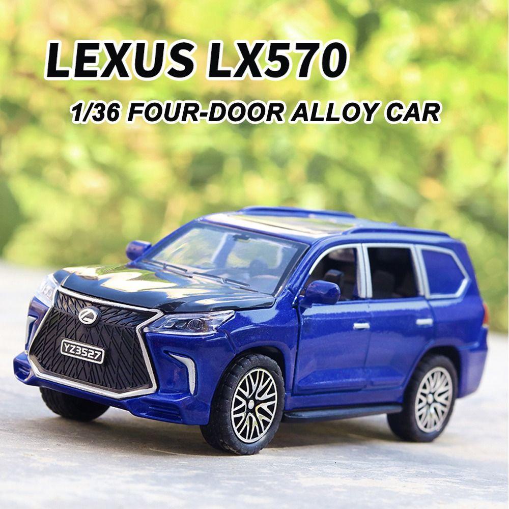 Augustina Simulasi Paduan Kendaraan Off-road,1 /36 Lexus Lx570 Patung Mobil Miniatur, Dekorasi Kue 4pintu Dapat Membuka Miniatur Mobil Mini Indah Untuk Mainan Anak