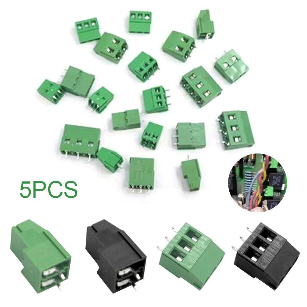 Populer 5pcs Konektor Blok Terminal PCB HCG129-5.0mm Sekrup PCB 2P 3P Blok Terminal Untuk Diameter Kawat Digunakan: 24-12AWG 2.5mm2