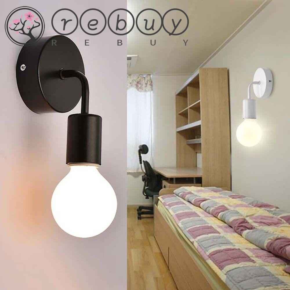 Rebuy Lampu Dinding Sconce 110V 220V E27 Untuk Kamar Tidur Ruang Tamu Bar Belajar Kopi Samping Tempat Tidur Pencahayaan Dasar Lampu Indoor