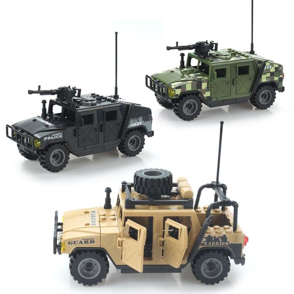 Needway Blok Bangunan Kendaraan Dekorasi Rumah Dekorasi Desktop Yang Dapat Dilepas Action Figure Mainan Hitam Hijau Army SWAT Tentara Angka Untuk Mainan Edukasi