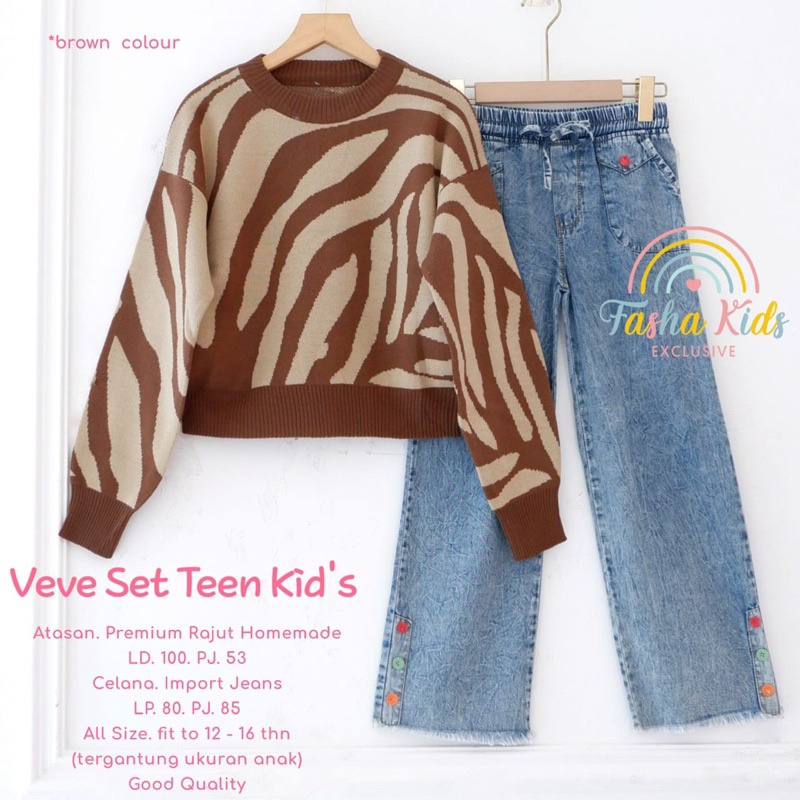 VEVE SET TEEN KIDS (12-16th) ORI FASHA KIDS | Setelan Anak Perempuan