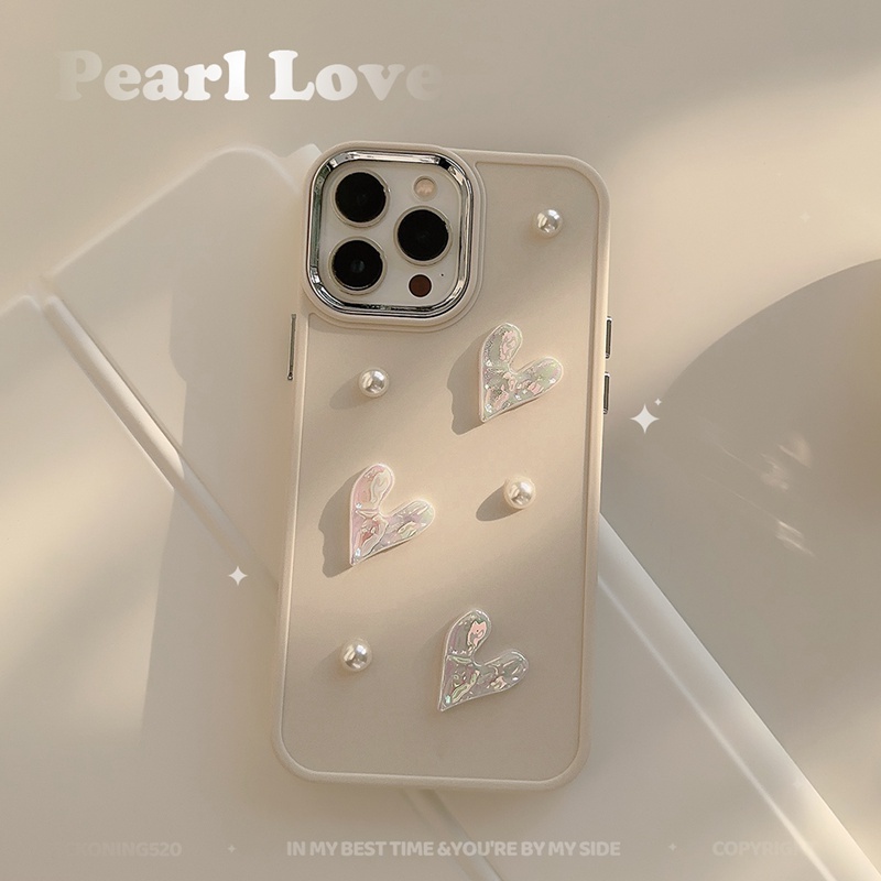 Nice！Shine Pearl Love Soft Silicon Case HP iP iPhone 7 8 14 + Plus SE 2020 2022 X XR XS 11 12 13 Pro Max FTD Girl Woman Casing Apple