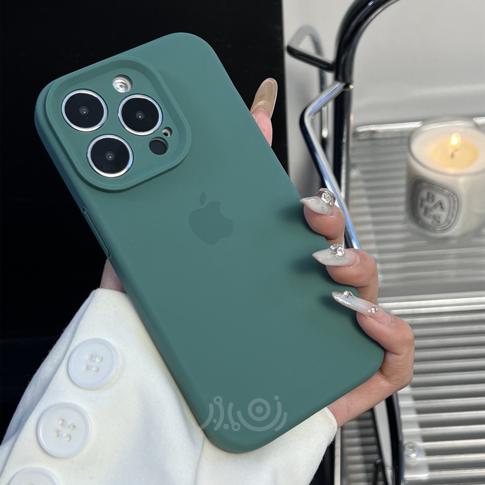 IPHONE Casing Ponsel Silikon Cair Untuk Iphone11 12 13 14 Pro Max14 Plus Case Full Cover Shockproof Soft Casing Penutup Belakang