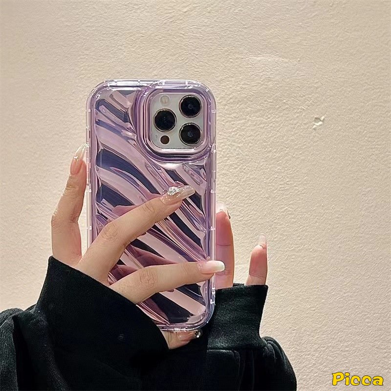 Casing Kartu Laser Mewah Macaron Simple Mempesona Kompatibel Untuk IPhone 7Plus XR 11 14 13 12 Pro MAX X XS MAX Se2020 6 6S 7 8 Plus 3D Stereo Motif Korgasi Bening Ponsel Cover