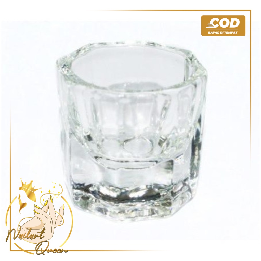 Gelas Dappen Bentuk Oktagonal untuk Liquid Bubuk Nail Art Kuku