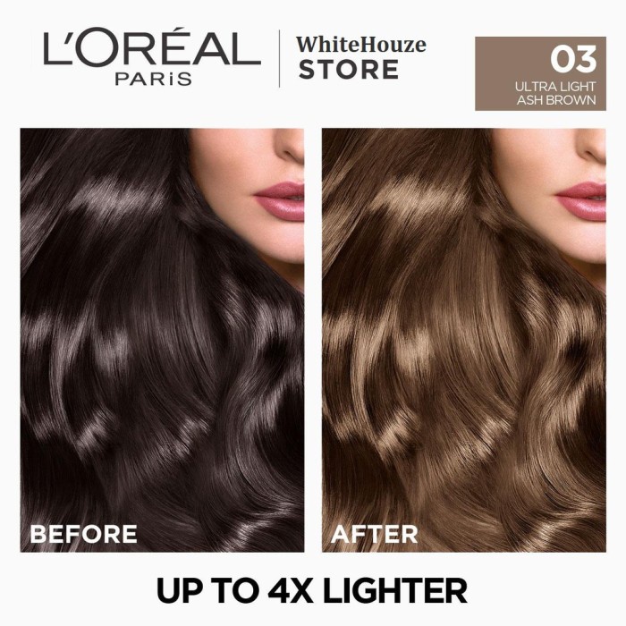 Loreal Excellence Fashion Ultra Lights 03 Ash Brown Cat Rambut Loreal