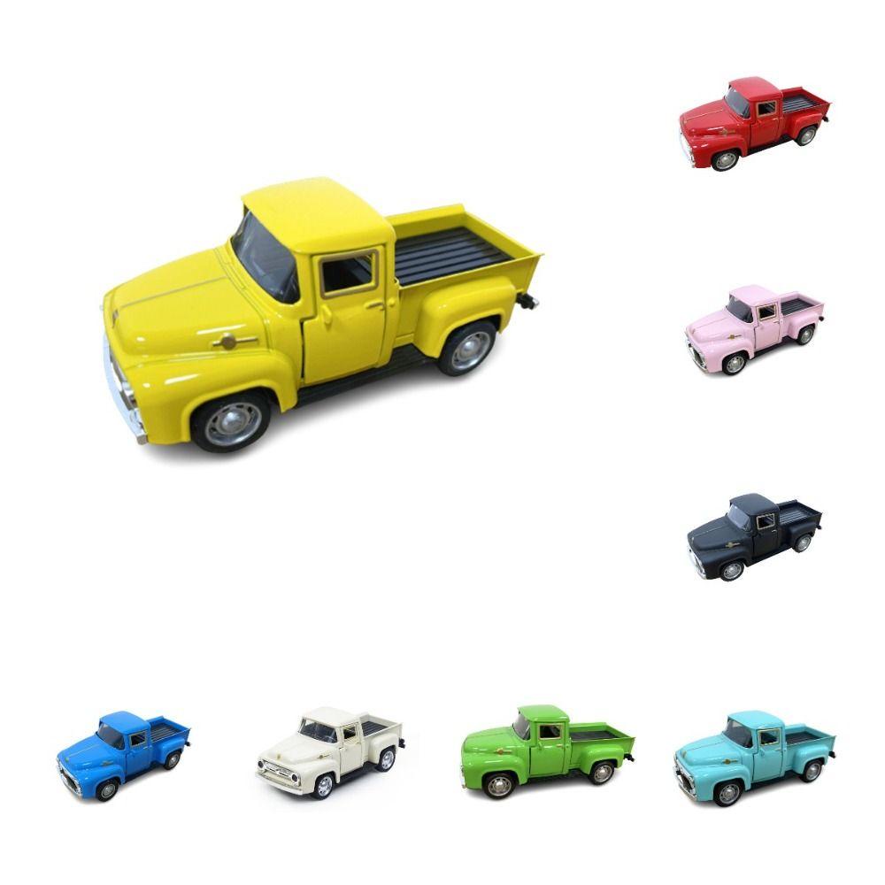 Lanfy Classic Pickup Car Model Mobil Klasik Dekorasi Rumah Kantor Simulasi Model Statis1/32 Alloy Pull Back Vehicle Toy Untuk Hadiah Ulang Tahun