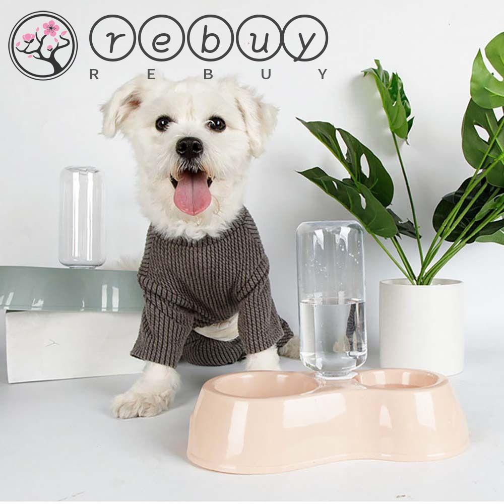 REBUY Rebuy Pet Double Bowl Plastik Untuk Makan Dan Minum Feeding Cup A Dual-Use Bowl Pet Feeder Bowl Water Feeder Container Mangkok Anjing