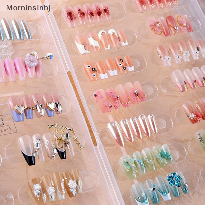 Mornin Buku Pajangan Ujung Kuku Nail Art Rak Keramas Gel Polish Kuku Palsu Manicure Box id