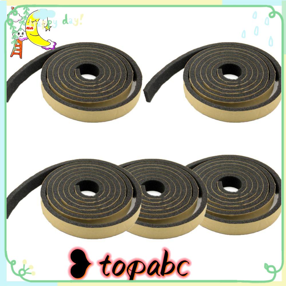 TOP 5roll Foam Seal Tape 0.2inch Tebal 0.4inch Lebar Isolasi Angin Sound Proof Foam Weatherstrip