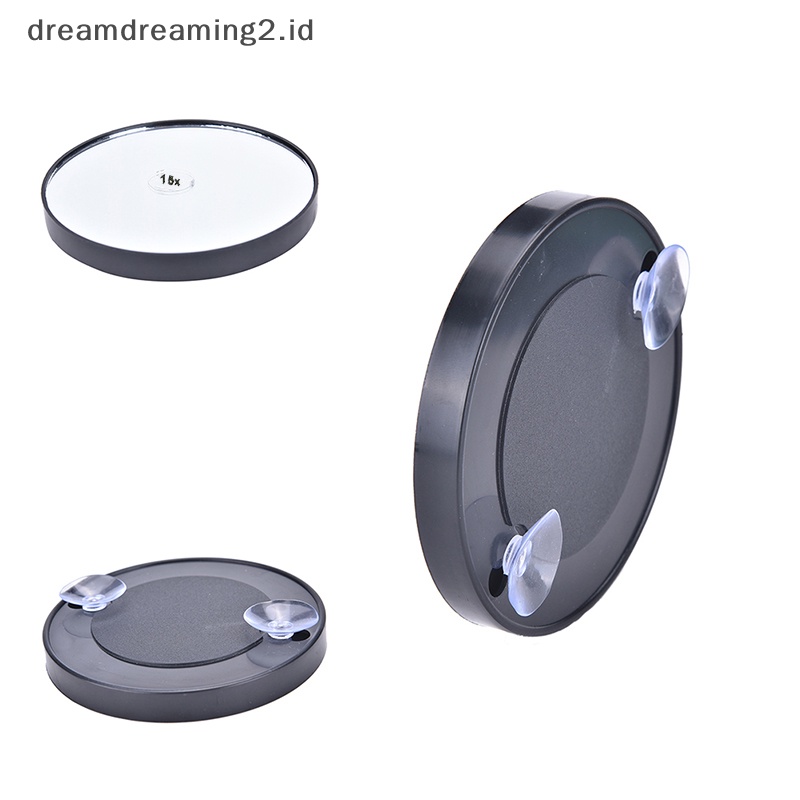 (drea) 2sisi 15X Magnifying Mirror 3.5&quot; Suction Cup Untuk Kecantikan Makeup Kosmetik Perawatan Wajah, Cermin Rias Makeup Kosmetik Kompak Mesin //