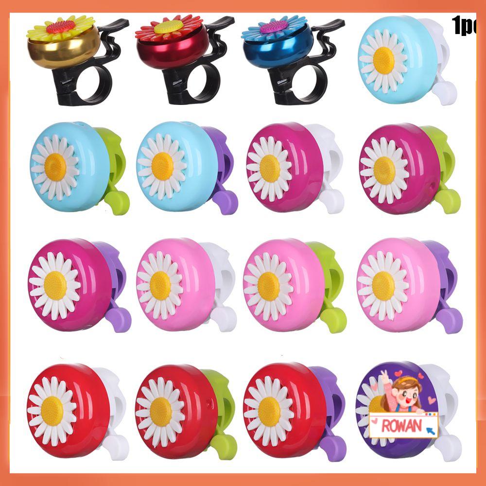 R-FLOWER 1pc Bersepeda Stang Sepeda Anak Perempuan Bunga Daisy Multi-Warna Tanduk Alarm Suara