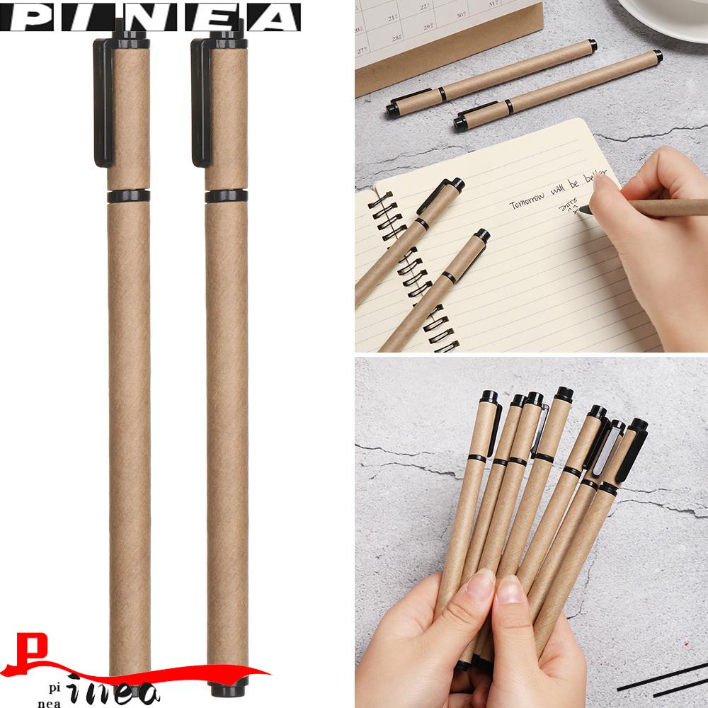 PINEAPPLE Nanas 2/5pcs Kraft Paper Pen Office New Alat Tulis Pena Netral Pena Tanda Tangan