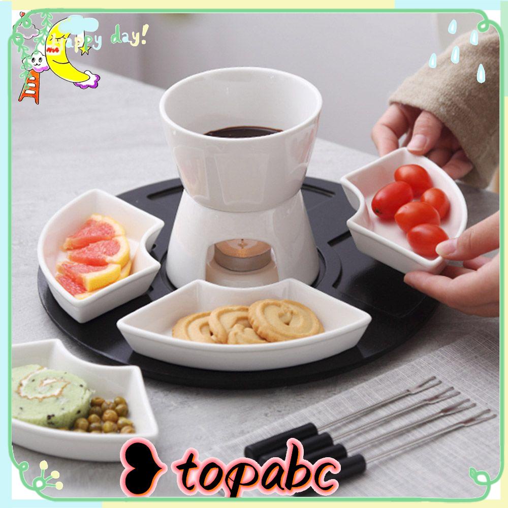 TOP Pot Putih Set Garpu Fondue