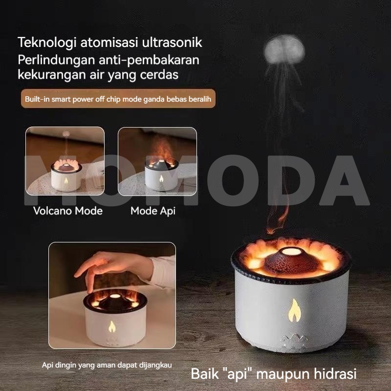 Humidifier Pelembab Udara Aromaterapi Ultrasonik Bentuk Ubur-Ubur Kapasitas 360ml Humidifier Diffuser USB Mini Air Purifier Aromatherapy Essential Oil Difuser