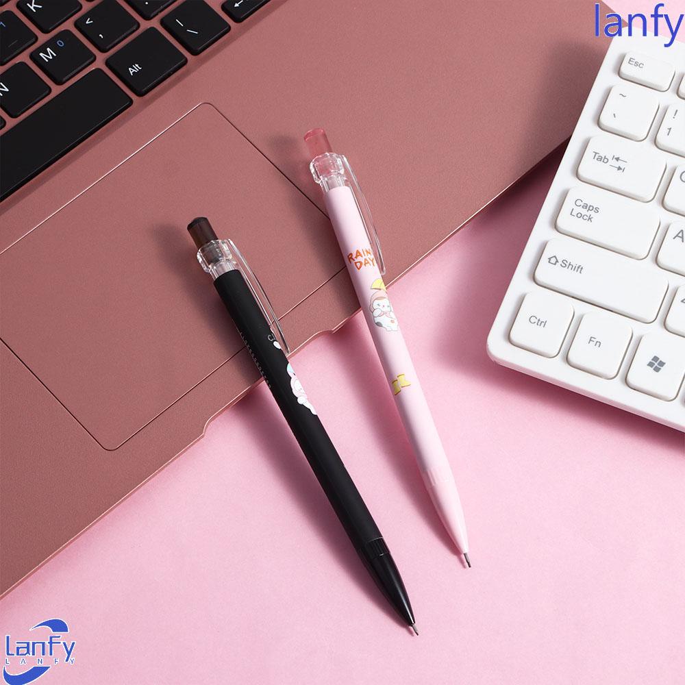 LANFY Pensil Mekanik Lucu Perlengkapan Sekolah Press Pen Kartun Alat Tulis Kelinci Kecil Pensil Otomatis