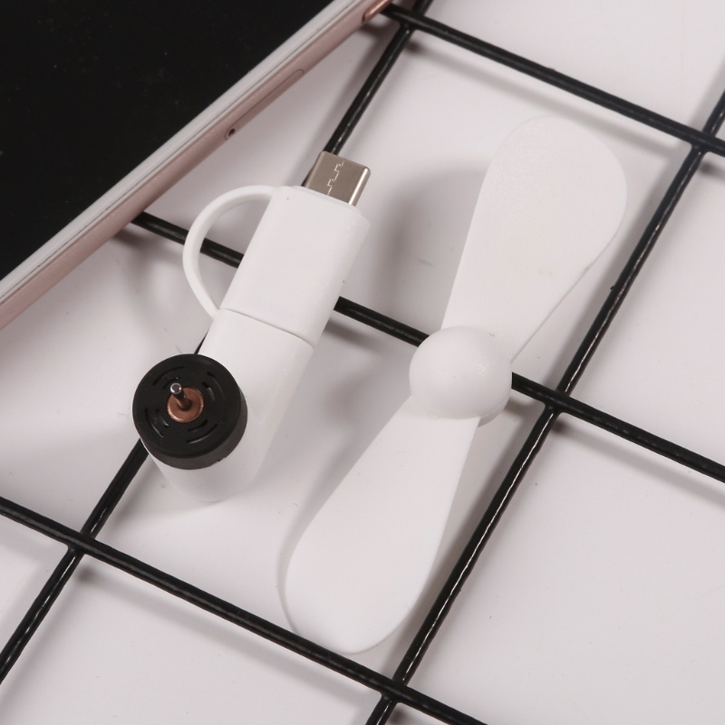 Btsg Kipas Angin Mini USB Tipe C Kipas Angin Telepon Portabel Kipas Pendingin Luar Ruangan Sejuk Cooler Rotating Fan Untuk Smartphone Android Apple