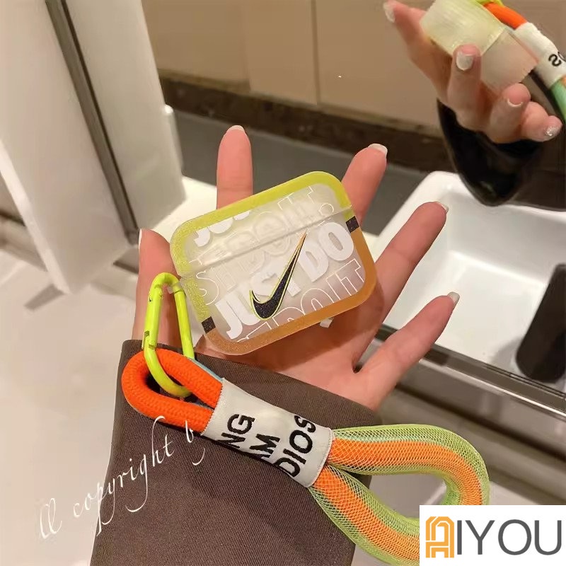 NIKE 1pcs. ins alfinike kaws erkapear mportase mportuitable untuk airpods 1/2 generation earphone case 3pple mport dessyquare shell lanjutan rasa dengan erkapeychain mustofaanyard