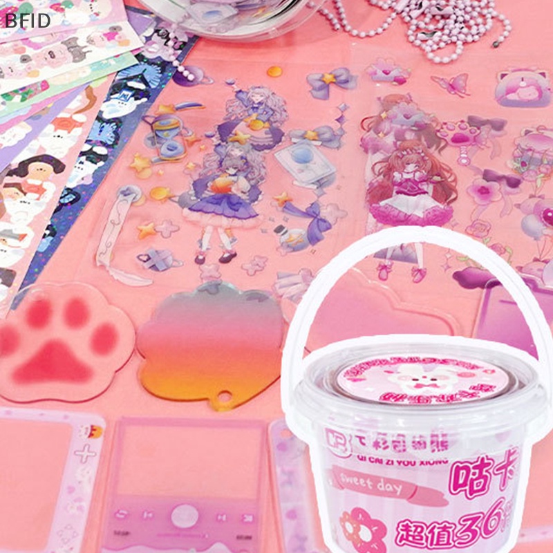 [BFID] 1set Full Set Bucket Stiker Kawaii Kpop Journal Tools Set Pinset Rantai Disc Decor Stiker Stiker Lucu Anak Gift Box Diary Dekorasi [ID]