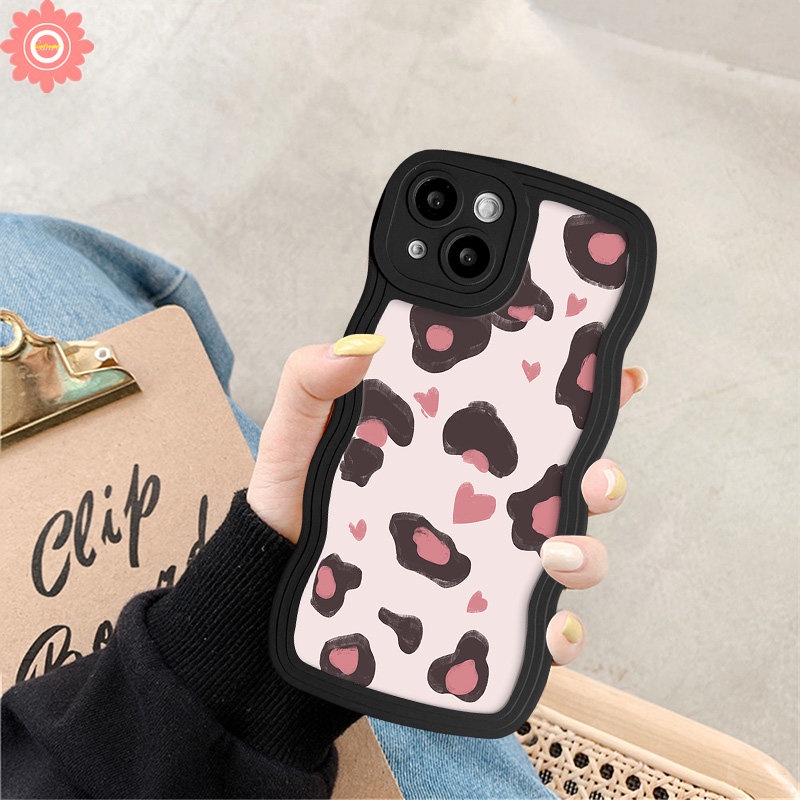 Untuk Infinix Hot 11s 10 20 9 10s 12i 20s 10Lite 12 8 Pro 10 Pro Hot 12 9 11 10 Main Cerdas5 4 6 Plus Note 12 G96 Retro Leopard Graffiti Zebra Garis Cinta Hati Lembut Bergelombang Tepi Sarung