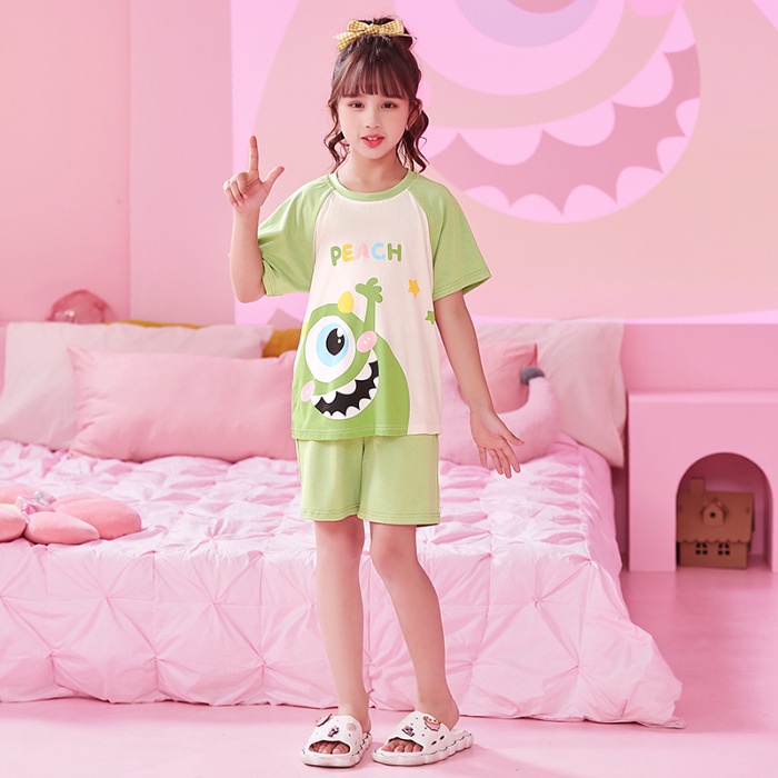 BAJU TIDUR ANAK SANRIO LENGAN PENDEK CELANA PENDEK CINNAMOROLL KUROMI MELODY