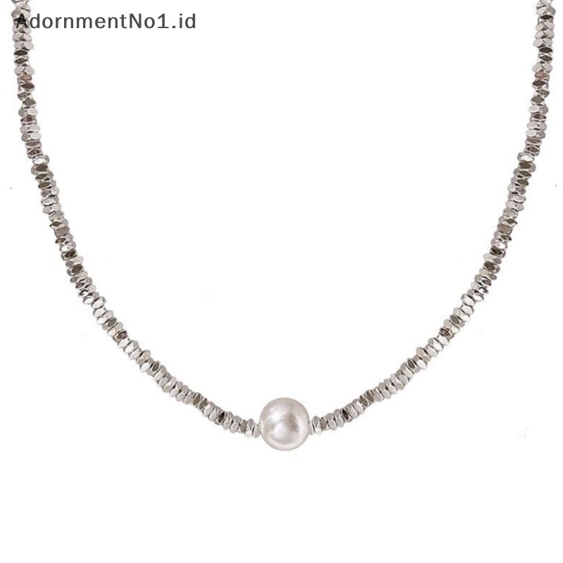 [AdornmentNo1] Mutiara geometris irregularstitching kalung eropa dan amerika exaggerated rantai klavikula kecil tren kepribadian kalung wanita