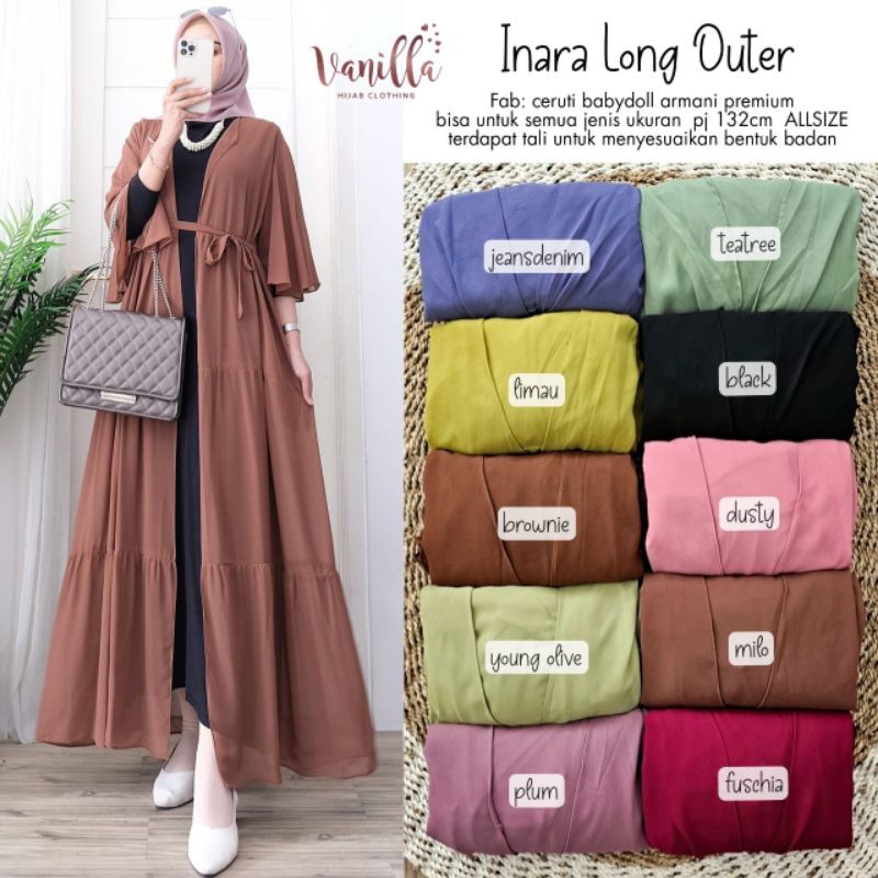 INARA LONG OUTER ORI VANILLA | Ceruti Babydoll armani Premium