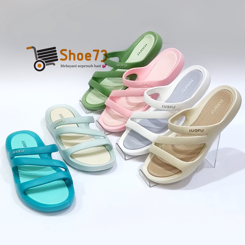 LUOFU F 2325 E01SC SIZE 36-40 0RIGINAL | Sandal Selop Z Jelly Wanita | Sendal Kokop Cewek Impor