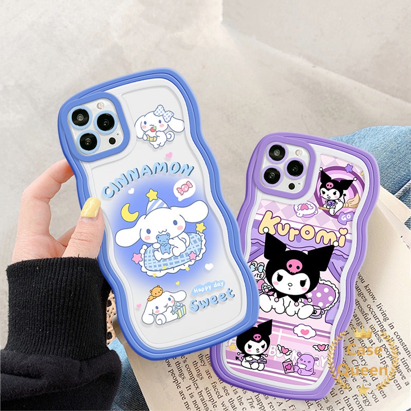 Cute Astronaut Kuromi Case for Redmi 10C A1 9C 10 9 9C NFC 10A 12C 9A 9T Note 8 9 11s 10 11 10S Couples Soft Wavy Edge Cartoon Kuromi Cinnamon Cover